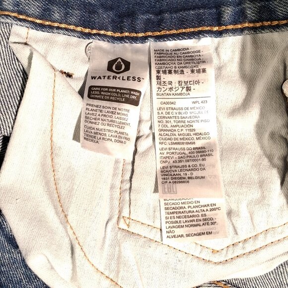 LEVI'S 550 '92 Jeans  34 x 28.5  Medium Washed  Relaxed Tapered Fit  Cotton  GUC - Picture 7 of 11